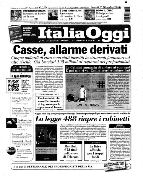 Italia oggi : quotidiano di economia finanza e politica